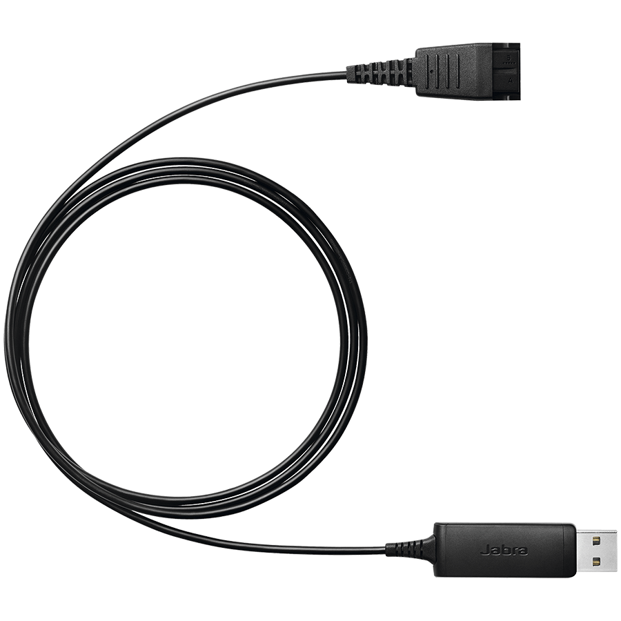 JABRA Link 230, USB enabler QD to USB, Plug & Play connection for corded JABRA Headsets with PC-based Audio and voice applications. Cable length 1.2 m (230-09)