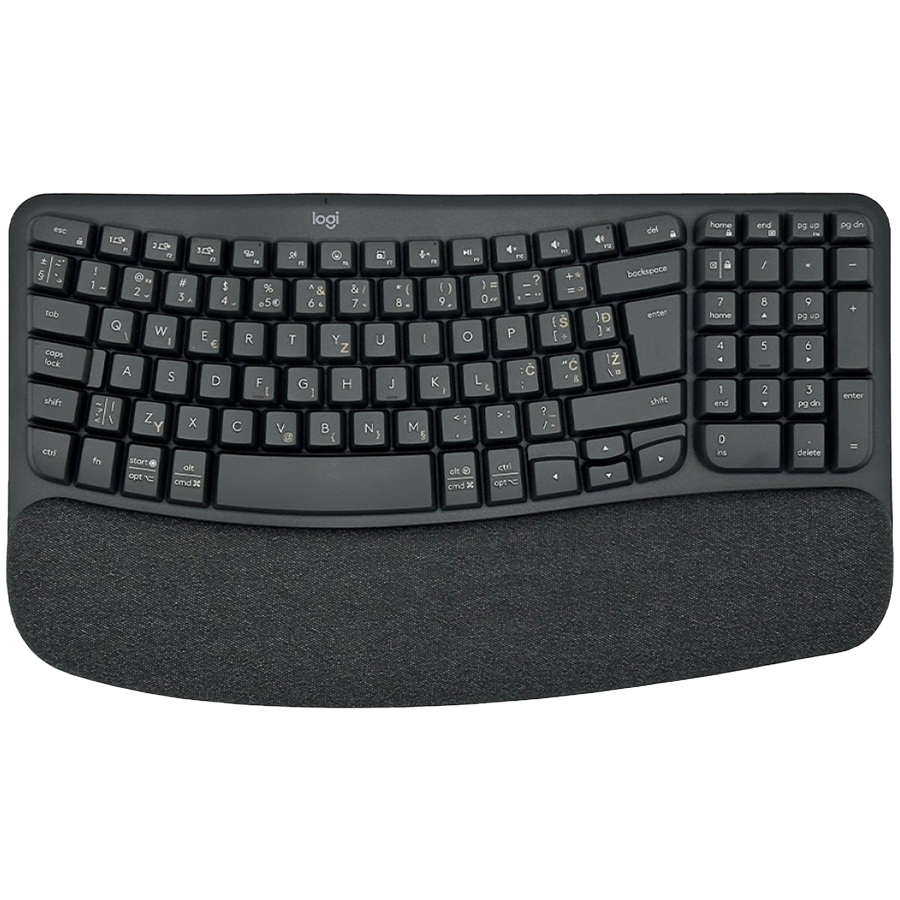 LOGITECH Wave Bluetooth ergonomic keyboard - GRAPHITE - US INT'L (920-012304)