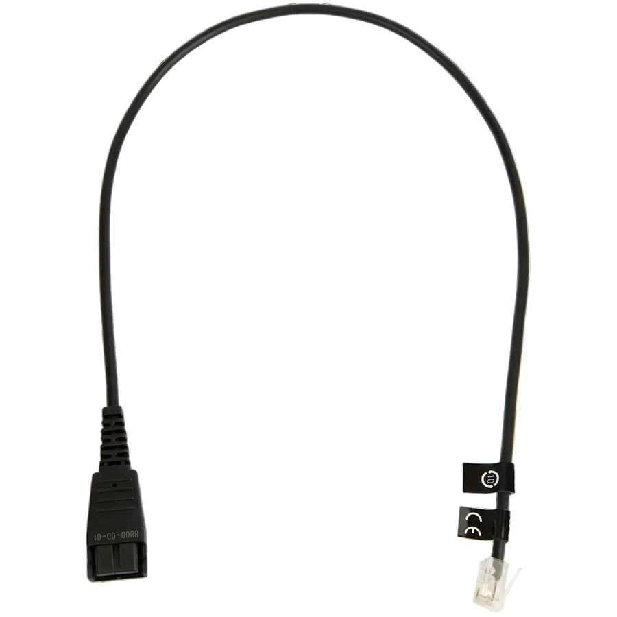 JABRA QD Cord to RJ10, straight, 0,5 meters, standard-allocation (8800-00-01)