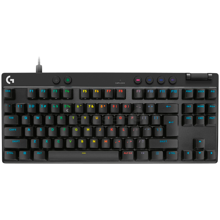 LOGITECH PRO X TKL RAPID Gaming Keyboard - BLACK - US INT'L - USB - EMEA28i-935 - LINEAR (920-013233)