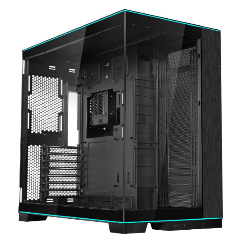 Carcasa LIAN LI O11 DYNAMIC EVO Mid Tower RGB NEGRU, Tempered Glass, Sloturi Expansiune 7, Drive Bays: 4x3.5" sau 2x2.5", Ventilatoare Suportate: 10 (spate: 1x120mm, sus: 3x120mm sau 3x140mm, lateral: 3x120mm sau 3x140mm, jos: 3x120mm sau 3x140mm), Format Placa De Baza Suportat: Mini-ITX, Micro-ATX (O11DERGBX)
