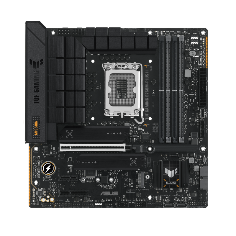 ASUS TUF GAMING B760M-PLUS II. Processor manufacturer: Intel, Processor socket: LGA 1700, Compatible processor series: Intel® Celeron®, Intel® Pentium® Gold, Intel® Core™ i3, Intel® Core™ i5, Intel® Core™.... Supported memory types: DDR5-SDRAM, Maximum internal memory: 192 GB, Memory slots type (90MB1HD0-M0EAY0)
