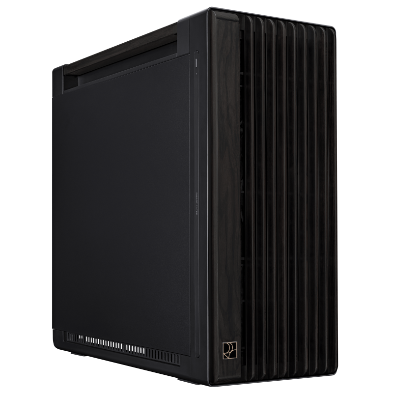Carcasa ASUS PROART PA602 WOOD EDITION METAL Mid Tower ARGB NEGRU, Tempered Glass, Sloturi Expansiune 8+2 aditional verticale, Drive Bays: 4x3.5"/2.5" 4x2.5", Ventilatoare Suportate: 6 (spate: 1x120mm sau 1x140mm, fata: 2x200mm, sus: 3x120mm sau 3x140mm), Ventilatoare Incluse: 3 (spate: 1x120mm (PROART PA602 WOOD METAL PWM BLACK)