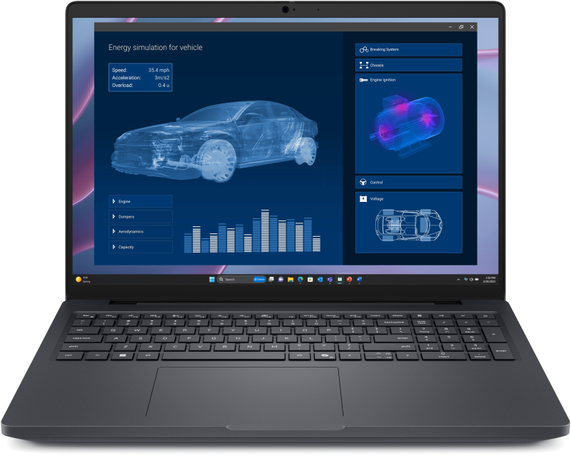 Dell Pro Max 16 (MC16255), 16" FHD+ LCD with 300 nits, Non-touch, FHD RGB Camera, Microphone, WLAN, ENERGY STAR Qualified, EPEAT Gold with Climate+, FHD HDR RGB Camera, TNR, Camera Shutter, Microphone, Palmrest with Finger Print Reader + Control Vaul 3+, AMD Ryzen AI 7 PRO 350 (24MB cache, 8 cores (BTO604_MC16255_EMEA)