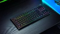 Tastatura mecanica wireless Razer Blackwidow V4 Low profile HyperSpeed TKL, switch Razer™ Low-profile Mechanical Switches (Orange Tactile Switch), 110 taste, iluminare Razer™ Chroma RGB, negru (RZ03-05450700-R3M1)