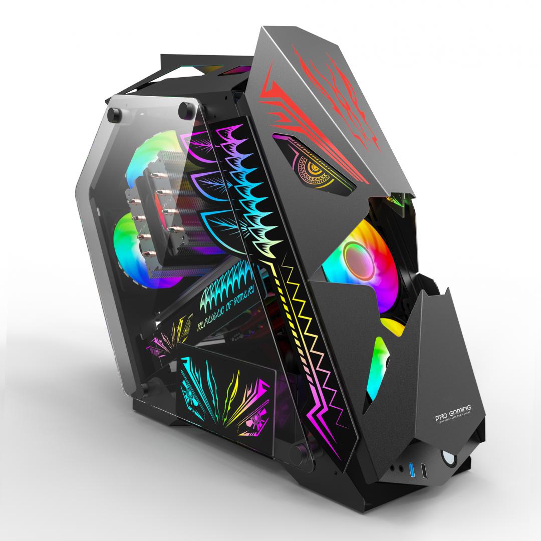 Carcasa PRO GAMING HERCULE BLACK Mid Tower ARGB (PRO GAMING HERCULE BLACK)