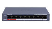Switch POE 8 porturi Hikvision DS-3E0109P-E/M(C), fara management; 8 x 10/100 Mbps PoE port,1 × 10/100 Mbps RJ45 port, IEEE 802.3af;IEEE 802.3at, PoE power budget 80W, distanta transmisie: 300m; (DS-3E0109P-E/M(C))