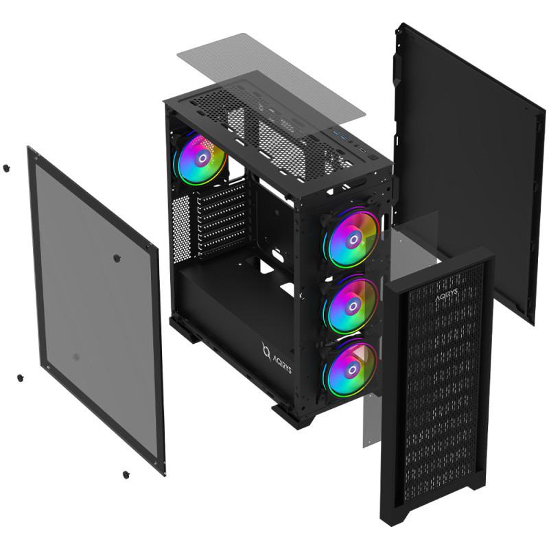 Carcasa AQIRYS Avior Mid Tower ARGB NEGRU (AQRYS_AVIOR)