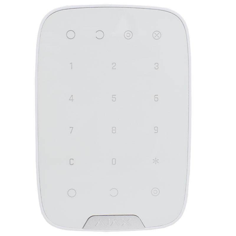 "Tastatura wireless, alb - AJAX; Armarea / dezarmarea sistemului, setare facila prin aplicatia Android / iOS; Indicatii armare / dezarmare, protectie cod gresit, Duress code, coduri utilizator ; Numar taste: 15 senzoriale; Frecventa operare: 868.0 - 868.6 MHz; Putere RF: autoajustabila max. 20 mW (AJAX KEYPAD WH)
