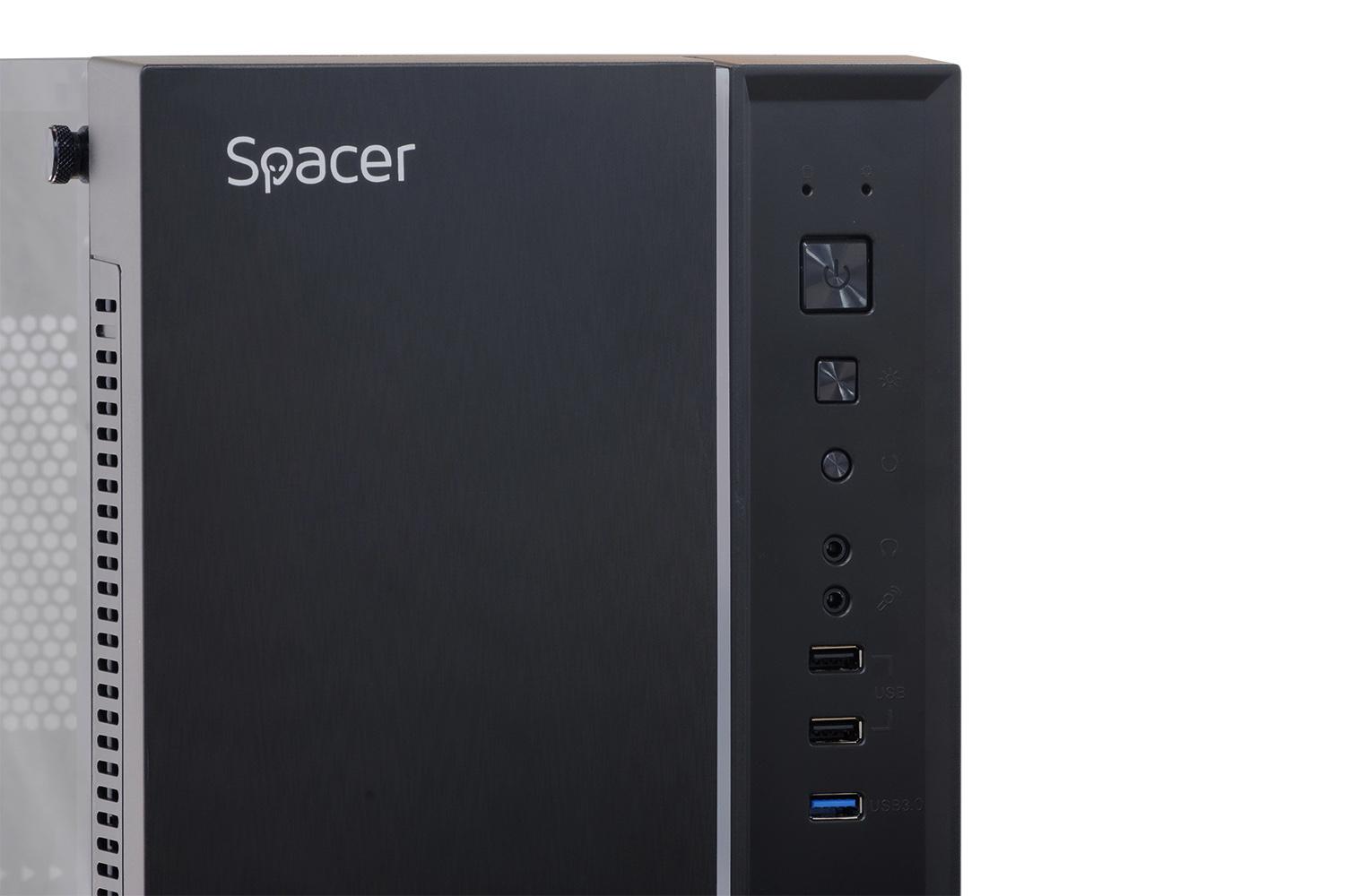 Carcasa Spacer Strike, ATX, Mid Tower NEGRU (SPCS-GC-STRIKE)