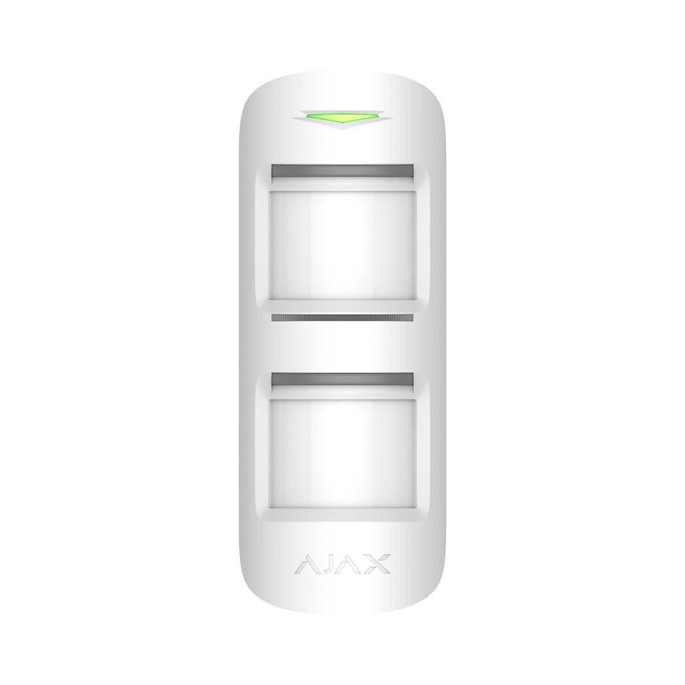 Detector de miscare PIR MotionProtect Outdoor, anti-masking si imunitate animale, wireless, alb - AJAX; Protectie exterioara eficienta prin senzor de miscare PIR; Detectie miscare: 3 - 15 m reglabila la montare h = 1m , Sensibilitate: ajustabila 3 nivele; Unghi detectie: 90° orizontal, Viteza (MOTIONPROTECTOUT W)