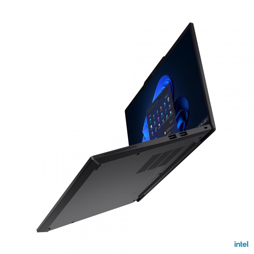 Laptop ThinkPad T14 Gen 6 (Intel); 14" WUXGA (1920x1200) IPS 500nits Anti-glare, 100% sRGB, 60Hz, Low Power; Intel® Core Ultra 7 265H, 16C (6P + 8E + 2LPE) / 16T, Max Turbo up to 5.3GHz, 24MB; Video Integrated Intel® Arc™ 140T GPU; RAM 2x 32GB SODIMM DDR5-5600; 1TB SSD M.2 2280 PCIe® 5.0x4 (21QC00CRRI)