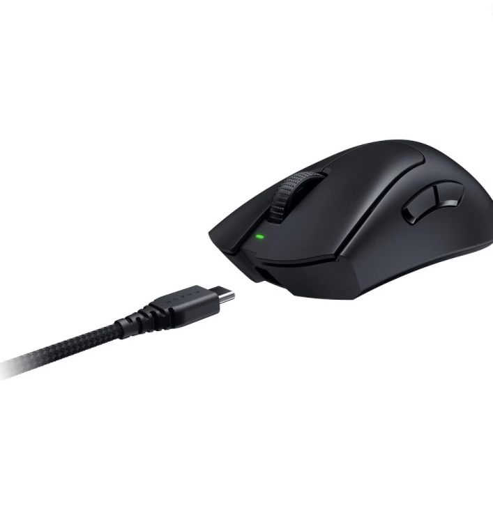 Mouse Razer DeathAdder V3 HyperSpeed EU, rezolutie 26000 DPI, senzor Focus X Optical, 8 butoane programabile, durata de viata baterie pana la 100 de ore in 1000 Hz si pana la 20 de ore in 8000 Hz, negru (RZ01-05140100-R3G1)