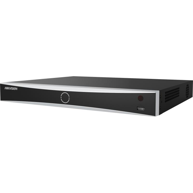 NVR Hikvision 16 canale AcuSeek DS-7616NXI-I2/16P/VPRO; Up to 16-ch AcuSeek and AcuSearch function, Up to 8-ch facial recognition for face picture, Up to 16-ch IP camera inputs, Up to 32-ch 1080p decoding capability, H.265+/H.265/H.264+/H.264, iesiri: HDMI/VGA, 2x SATA max 20TB pe HDD, 16x POE, AI (DS-7616NXI-I2/16P/VPRO)