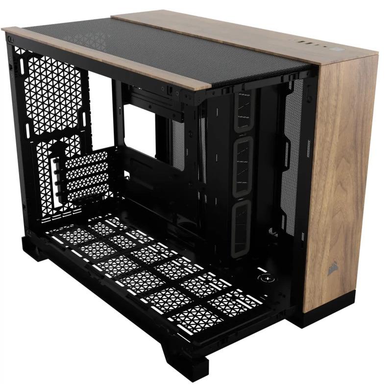 Carcasa CORSAIR 2500X Micro ATX Dual Chamber Black/Walnut Wood (CC-9011286-WW)
