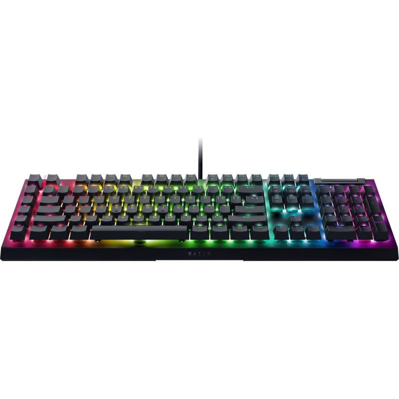Tastatura mecanica gaming BlackWidow V4 X (Yellow Switch), layout US, taste ABS, layout US, cu 6 butoane customizabile, negru (RZ03-04701800-R3M1)