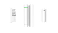 Contact magnetic DoorProtect, wireless, alb - AJAX; Interspatiu: max. 2 cm cu magnetul mare, max. 1cm cu magnetul mic; Timp alarmare: 0.15 s; Senzori: contact Reed, 2.000.000 deschideri durata viata; Frecventa operare: 868.0 - 868.6 MHz; Putere RF: autoajustabila max. 20 mW; Criptare: AES; Distanta (DOORPROTECT WH)