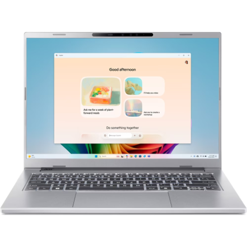 Laptop Consumer Acer Aspire 14 AI OLED A14-53M, cu procesor Intel Core Ultra 7 256V, 14'' OLED, 16 GB LPDDR5x, 1 TB, Intel Arc Graphics 140V, Fara OS, 2 ani Garantie (NX.JS1EX.003)