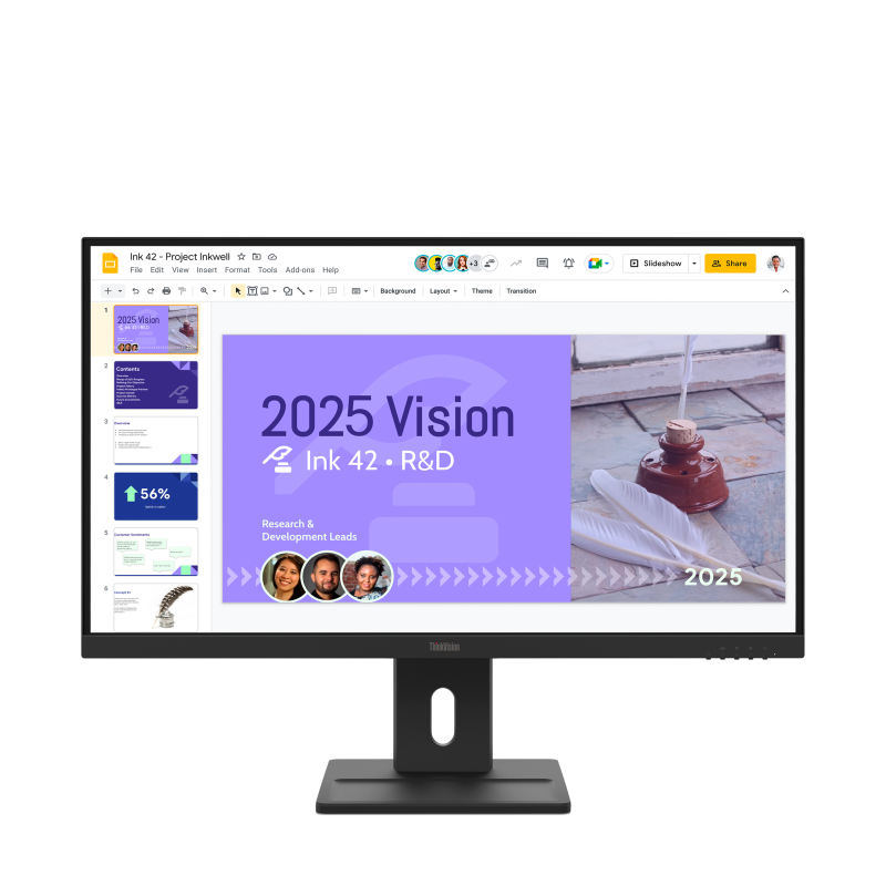 Monitor  LenovoThinkVision E27Q-40; 27"IPS, QHD (2560x1440), 16:9, Brightness: 350 cd/m², Contrast ratio: 1500:1, Response time: 4ms GtG (Extreme mode) / 6ms GtG (Typical mode), Dot / Pixel Per Inch: 109 dpi, Color Gamut: 99% sRGB, View angle: 178° / 178°, Stand: Tilt, Swivel, Pivot, Height Adjust (64BDGAT4EU)