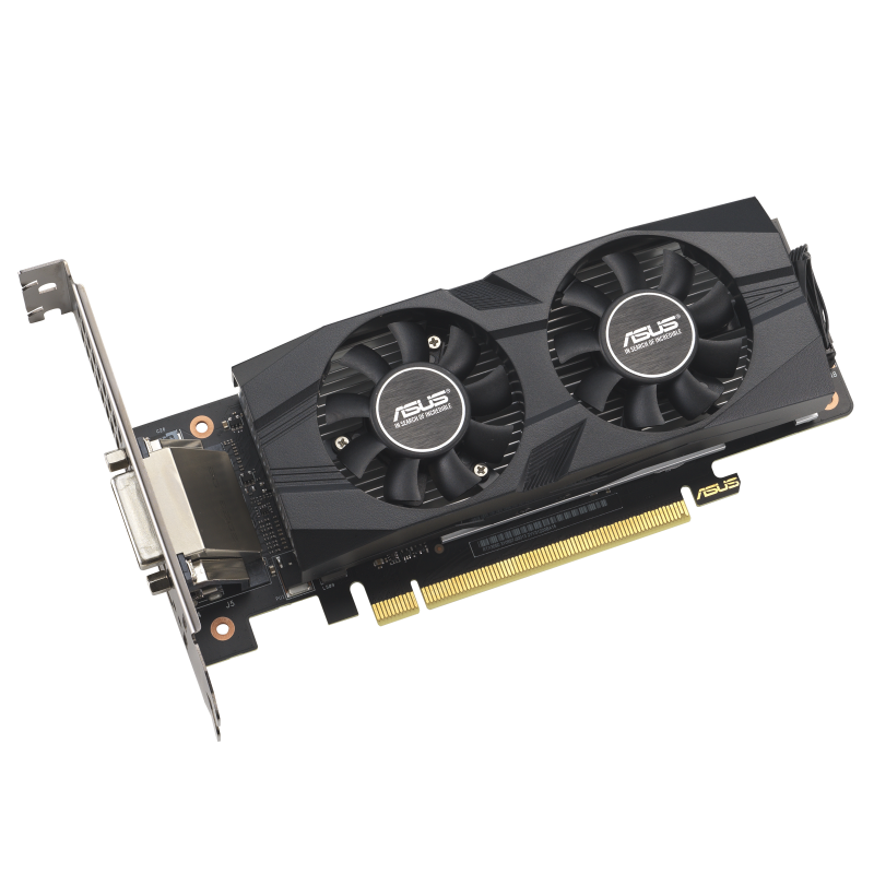 ASUS GeForce RTX 3050 LP BRK OC Edition. Graphics processor family: NVIDIA, Graphics processor: GeForce RTX 3050. Discrete graphics card memory: 6 GB, Graphics card memory type: GDDR6, Memory bus: 96 bit. Maximum resolution: 7680 x 4320 pixels. DirectX version: 12  Ultimate, OpenGL version: 4.6 (90YV0KQ0-M0NA00)