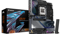 GIGABYTE X870E AORUS MASTER X3D. Processor manufacturer: AMD, Processor socket: Socket AM5, Compatible processor series: AMD Ryzen 7000 Series, AMD Ryzen 8000 Series, AMD Ryzen 9000 Series. Supported memory types: DDR5-SDRAM, Maximum internal memory: 256 GB, Memory slots type: DIMM. Supported (X870E A MASTER X)
