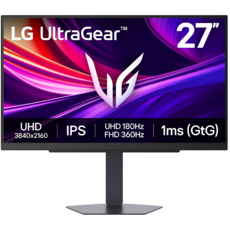 Monitor LG 27" 27G810A-B.AEU, Diagonal (inch): 27, Diagonal (cm): 68, Aspect ratio: 16:9, Panel: IPS, Resolution: 3840x2160, Refresh Rate: 180Hz, Response time GtG: 1ms, Brightness (max): 400 cd/m², Contrast (static) : 1000:1, Viewing angle: 178/178, Color Gamut Type: DCI-P3, Color Gamut Coverage (27G810A-B.AEU)