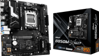 Asrock B850M-X R2.0. Processor manufacturer: AMD, Processor socket: Socket AM5, Compatible processor series: AMD Ryzen 7000 Series, AMD Ryzen 8000 Series, AMD Ryzen 9000 Series. Supported memory types: DDR5-SDRAM, Maximum internal memory: 128 GB, Memory slots type: DIMM. Supported storage drive (90-MXBSG0-A0UAYZ)