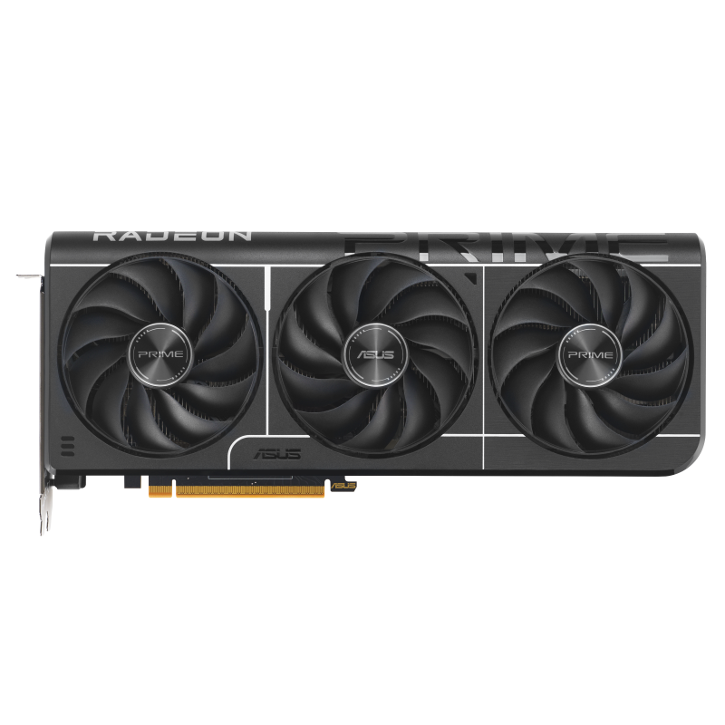 ASUS Prime -RX9070-O16G-EVO. Graphics processor family: AMD, Graphics processor: Radeon RX 9070. Discrete graphics card memory: 16 GB, Graphics card memory type: GDDR6, Memory bus: 256 bit. Maximum resolution: 7680 x 4320 pixels. DirectX version: 12 Ultimate, OpenGL version: 4.6. Interface type: PCI (90YV0MQ0-M0NA00)