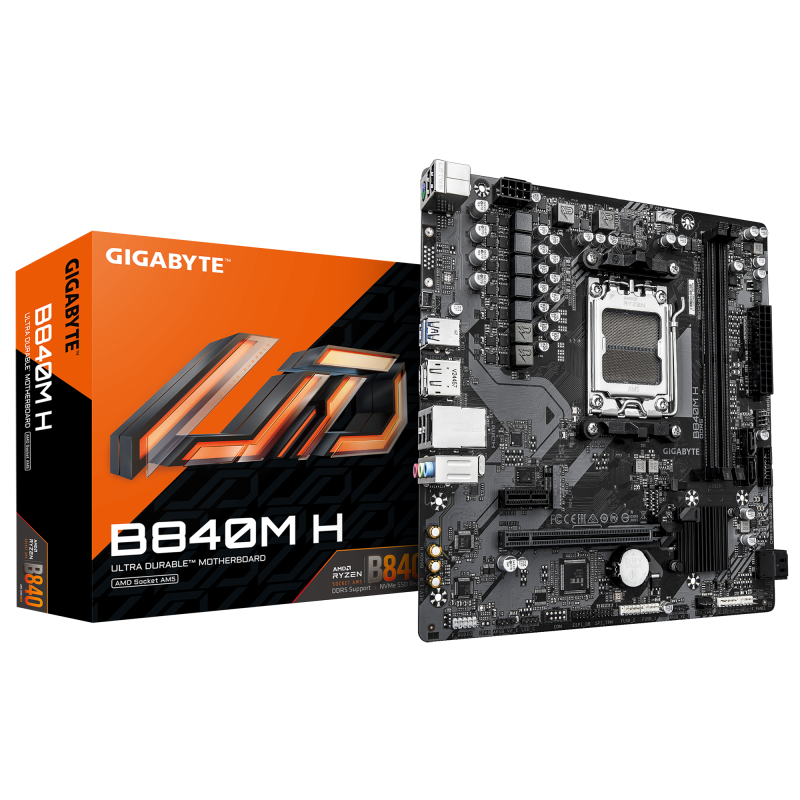 Placa de baza Gigabyte B840M H, Socket AM5, DDR5, Micro-ATX (B840M H)