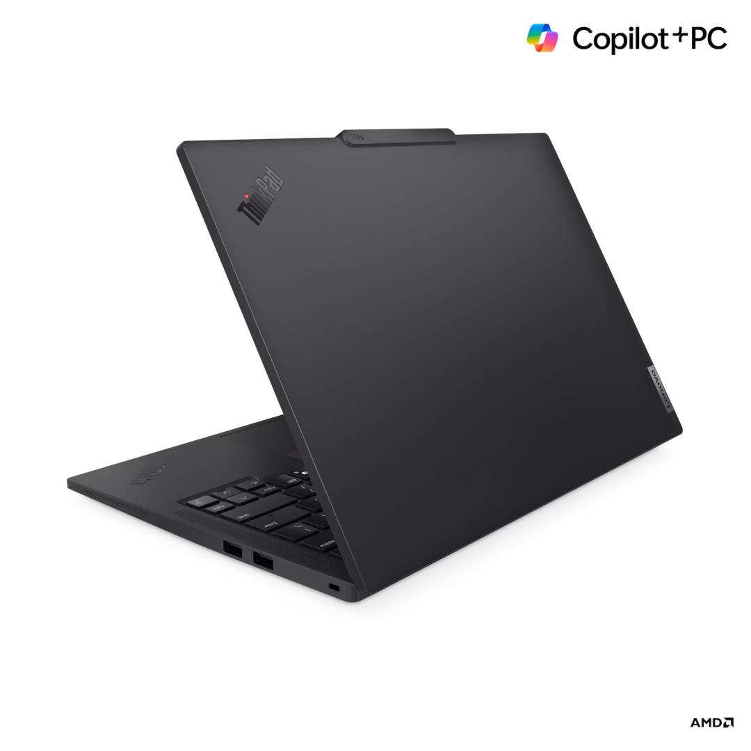 Laptop ThinkPad T14s Gen 6 (AMD); 14" WUXGA (1920x1200) IPS 400nits Anti-glare, 45% NTSC, 60Hz, DBEF5, Touch; AMD Ryzen™ AI 7 PRO 360 (8C / 16T, 2.0 / 5.0GHz, 8MB L2 / 16MB L3); Video Integrated AMD Radeon™ 880M Graphics; RAM 1x 64GB Soldered LPDDR5x-7500; 1TB SSD M.2 2280 PCIe® 4.0x4 Performance (21M1000YRI) - imagine 4