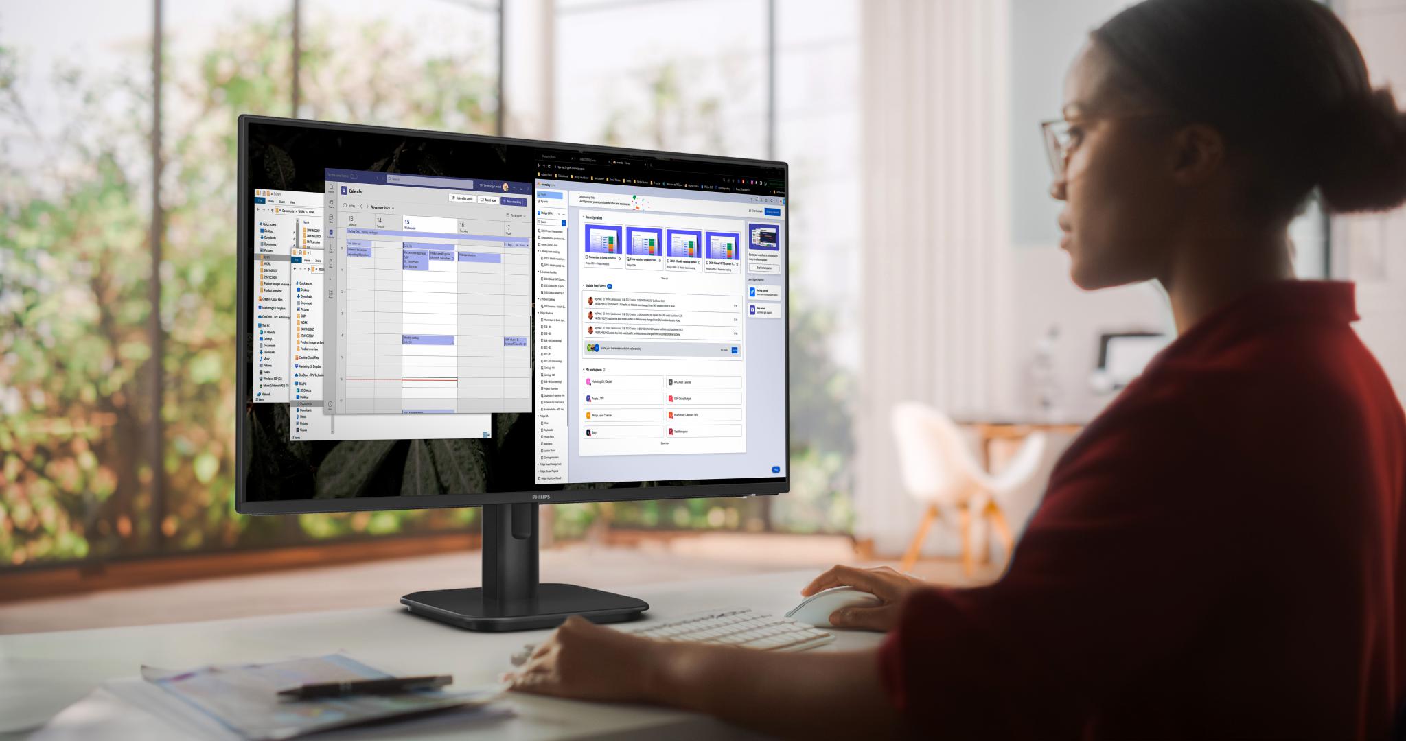 Monitor Philips 27" 27E1N1100A/00, Diagonal (inch): 27, Diagonal (cm): 69, Aspect ratio: 16:9, Panel: IPS, Resolution: 1920x1080, Refresh Rate: 100Hz, Response time GtG: 4ms, Response time MPRT: 1ms, Brightness (max): 250 cd/㎡, Contrast (static) : 1300:1, Contrast (dynamic): Mega Infinity DCR (27E1N1100A/00) - imagine 17