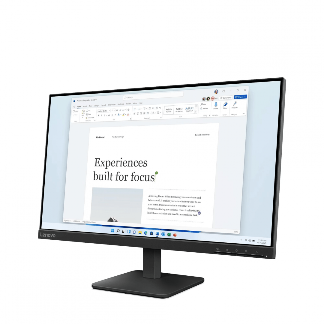 Monitor 23.8" Lenovo L24-4e, LED, In-Plane Switching, 1920x1080; 48Hz – 100Hz; 16:9; Anti-glare; Display color: 16.7 Million; Color Gamut: 99% sRGB, 4ms GtG (Extreme mode) / 6ms GtG (Typical mode), 250 cd/m² cd/m², 1300:1 static, 178° / 178°, Video Connector: 1x HDMI® 1.4, 1x VGA, Tilt Stand (68C2KAC1EU) - imagine 8