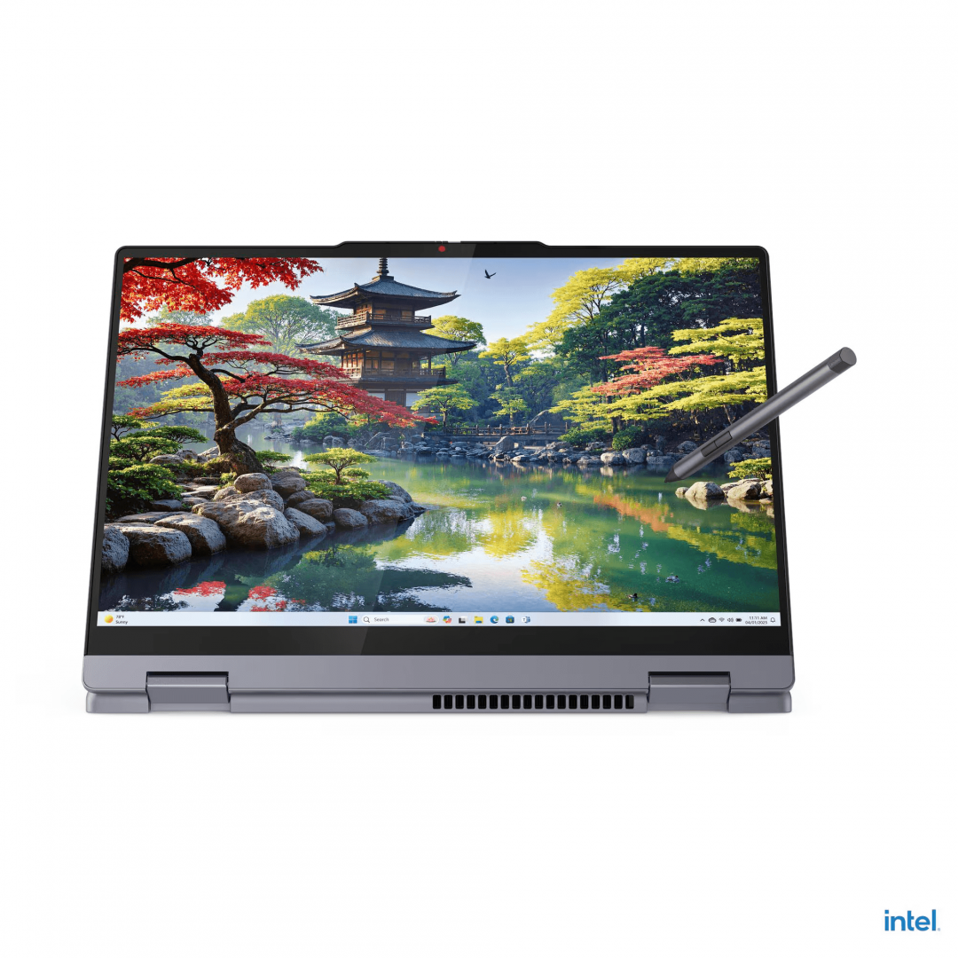Laptop Lenovo IdeaPad 5 2-in-1 14IAL10, 14" WUXGA (1920x1200) OLED 500nits (peak) / 400nits (typical) Glossy, 100% DCI-P3, 60Hz, TÜV Low Blue Light, DisplayHDR™ True Black 500, Glass, Touch, Intel® Core Ultra 5 225H, 14C (4P + 8E + 2LPE) / 14T, Max Turbo up to 4.9GHz, 18MB, video Integrated Intel® (83KR0027RM) - imagine 6
