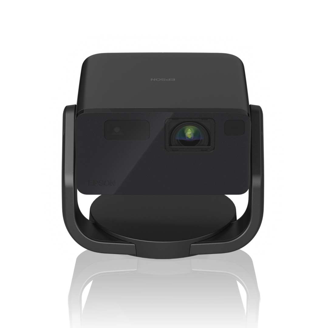Proiector Epson EF-22B Proiector compact + stand, cu proiecte de pana la 150", Tehnologie 3LCD, LCD 0.62", 1000 lumeni (500 mod economic), Full HD, Aspect: 16:9, Contrast: 5.000.000 : 1, Sursa lumina: Laser, Durata de viata sursa lumina: 20.000 ore, Refresh rate: 200 Hz - 240 Hz, 16.77 Milioane (V11HB38140)