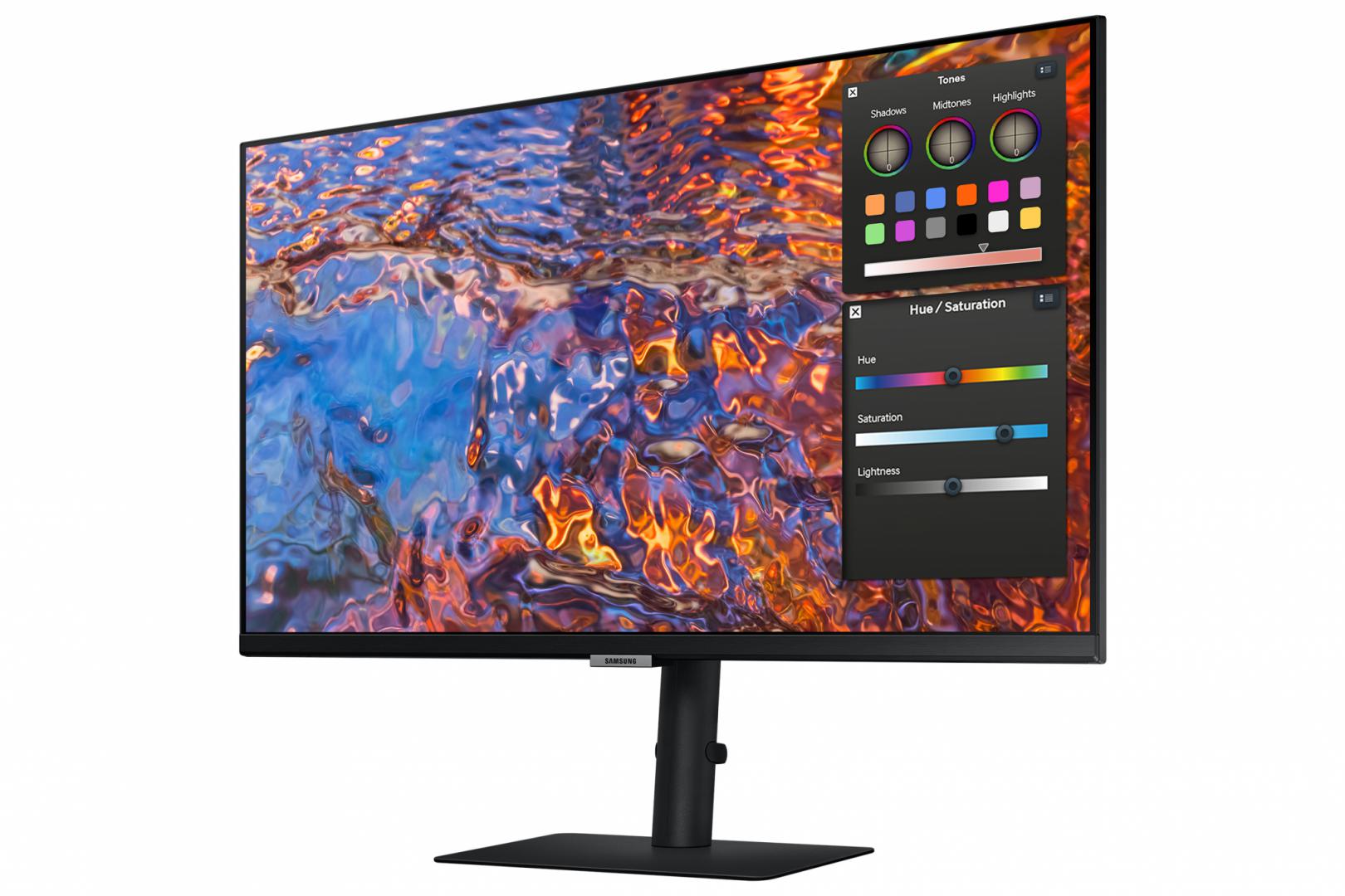 Monitor Samsung 27" LS27B800PXPXEN, Diagonal (inch): 27, Diagonal (cm): 69, Aspect ratio: 16:9, Panel: IPS, Resolution: 3840x2160, Refresh Rate: 60Hz, Response time GtG: 5ms, Brightness (max): 350 cd/m², Contrast (static) : 1000:1, Viewing angle: 178°/178°, Color Gamut Type: 98% DCI, Colours: 1.07B (LS27B800PXPXEN) - imagine 7