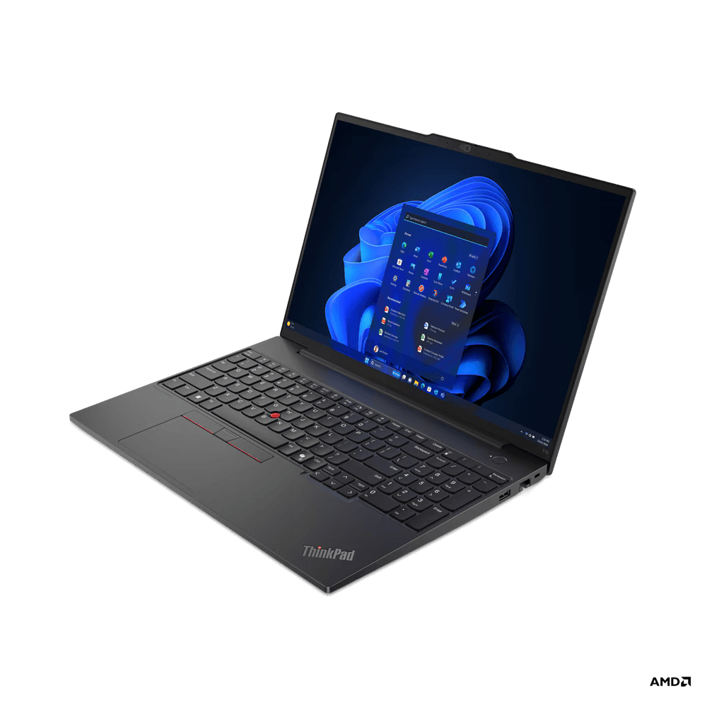 Laptop Lenovo ThinkPad E16 Gen 2 (AMD);16" WUXGA (1920x1200) IPS 300nits Anti-glare, 45% NTSC;AMD Ryzen™ 7 7735HS (8C / 16T, 3.2 / 4.75GHz, 4MB L2 / 16MB L3);Video Integrated AMD Radeon™ 680M Graphics;RAM 16GB SO- DIMM DDR5-4800, Two DDR5 SO-DIMM slots, dual-channel capable, Up to 64GB (21M5002PRI) - imagine 2