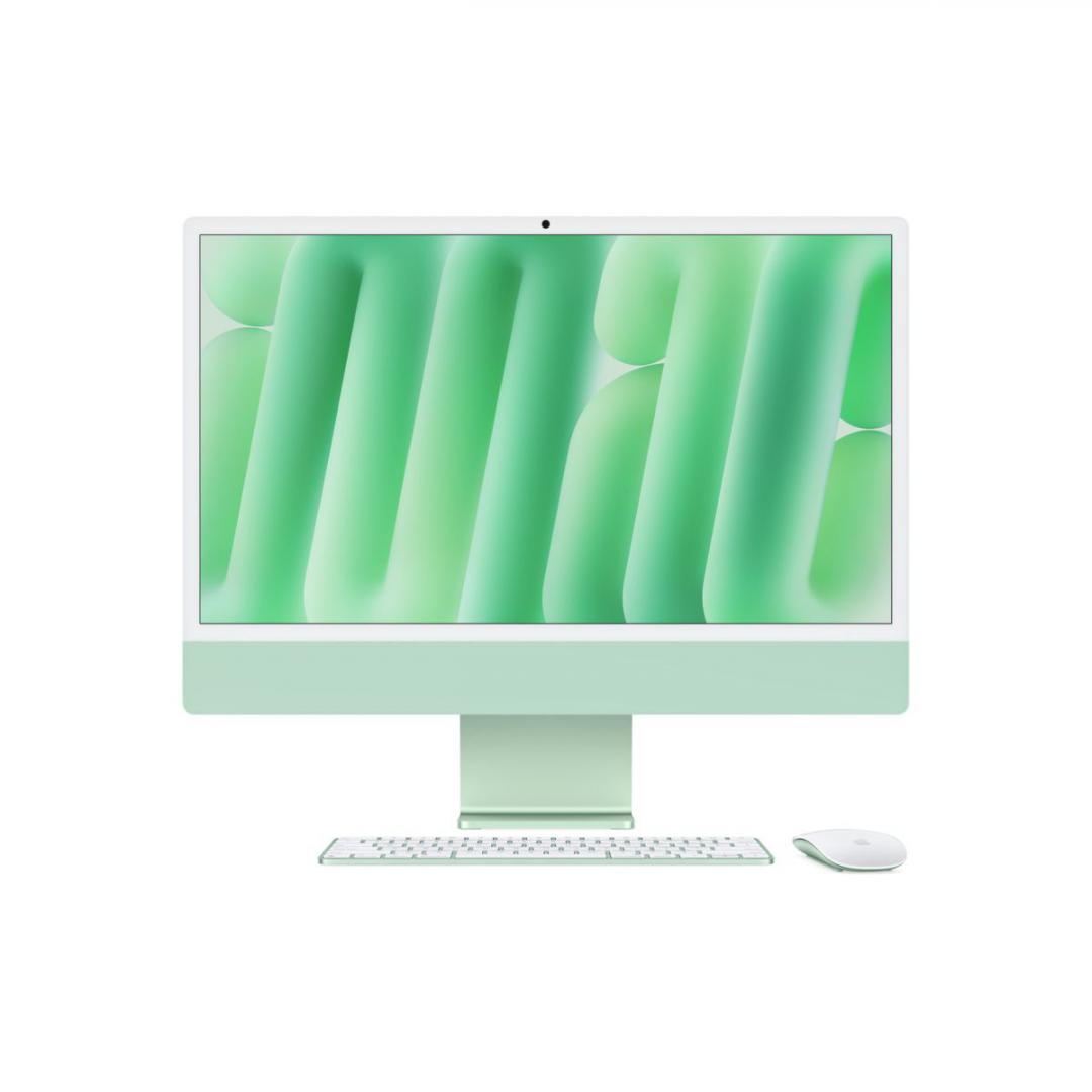 Apple iMAC 24" Retina 4.5k/ Apple M4 (CPU 8-core, GPU 8-core, Neural Engine16-core)/16GB/256GB - Green - INT KB (2024) (MWUE3RO/A)