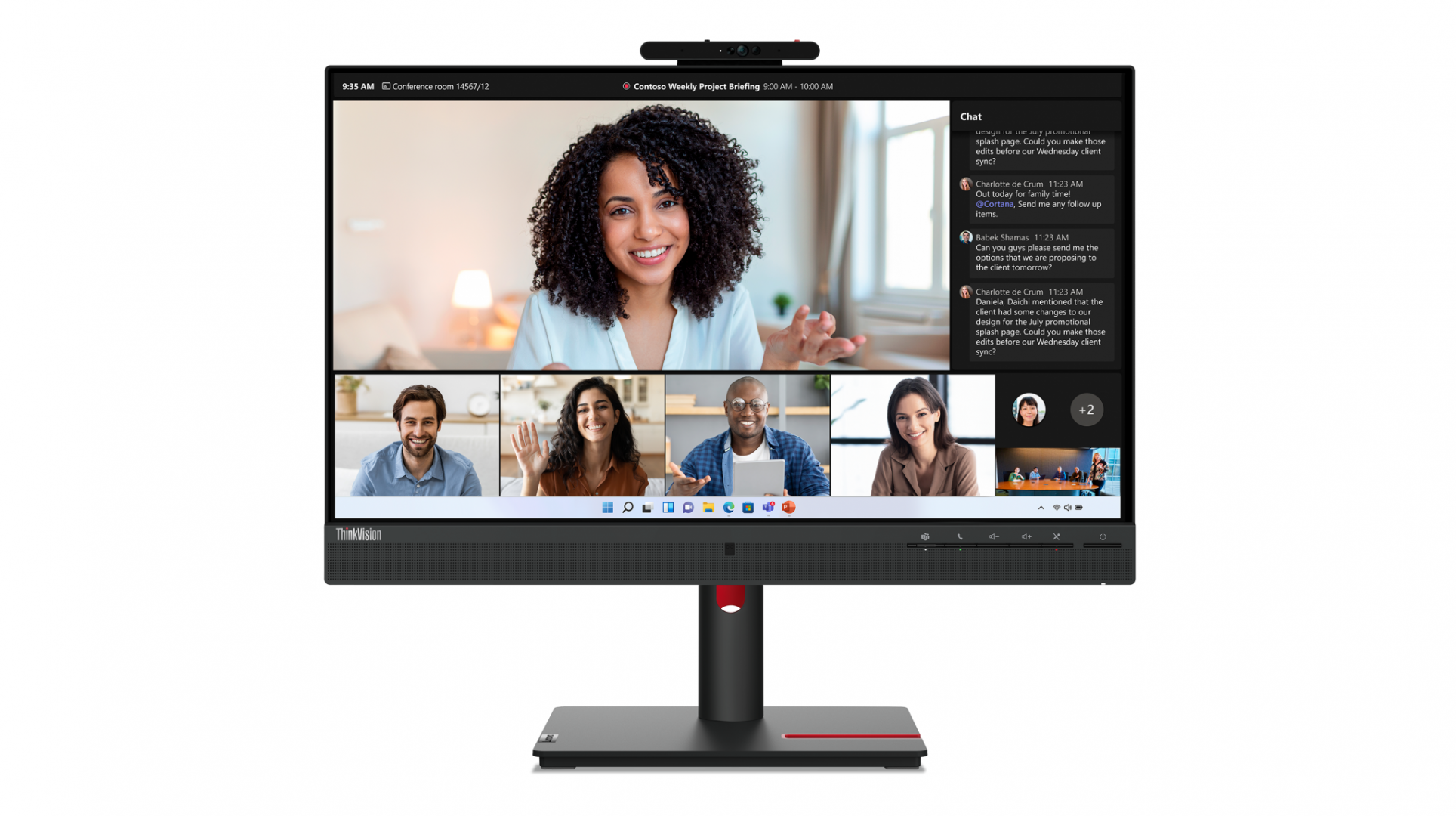 Monitor Lenovo ThinkVision T24mv-30; 23.8"IPS, FHD (1920x1080), 16:9, Brightness: 250 cd/m², Contrast ratio: 1000:1, Response time: 4ms (Extreme mode) / 6ms (Typical mode), Dot / Pixel Per Inch: 93 dpi, Color Gamut: 99% sRGB, View angle: 178° / 178°, Stand: Tilt, Swivel, Pivot, Height Adjust Stand (63D7UAT3EU)