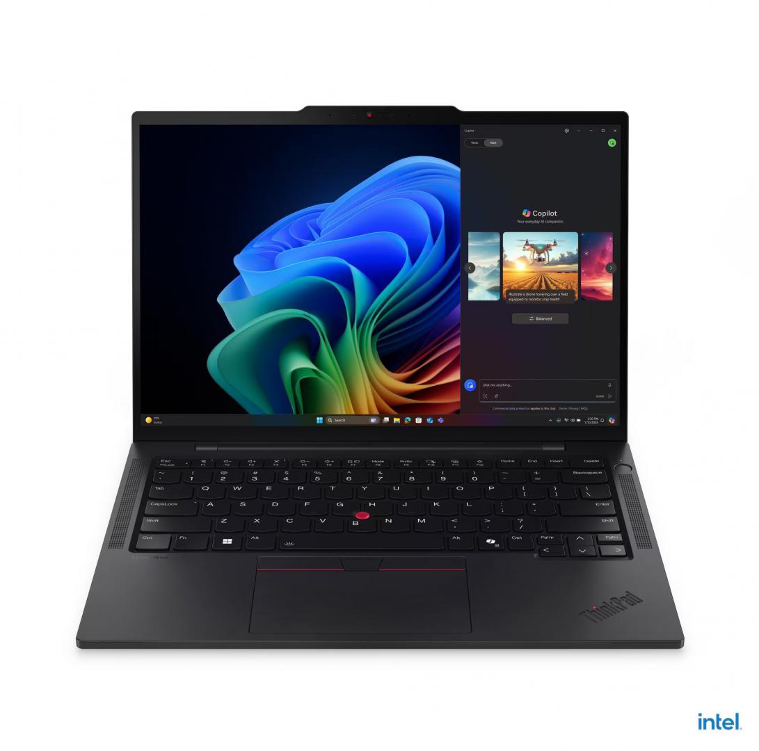 Laptop Lenovo ThinkPad T14 Gen 6 (Intel); 14" WUXGA (1920x1200) IPS 400nits Anti-glare, 45% NTSC, 60Hz, DBEF5; Intel® Core Ultra 5 225U, 12C (2P + 8E + 2LPE) / 14T, Max Turbo up to 4.8GHz, 12MB; Video Integrated Intel® Graphics; RAM 2x 16GB SODIMM DDR5-5600; 512GB SSD M.2 2280 PCIe® 4.0x4 NVMe® Opal (21QC002TRI) - imagine 3