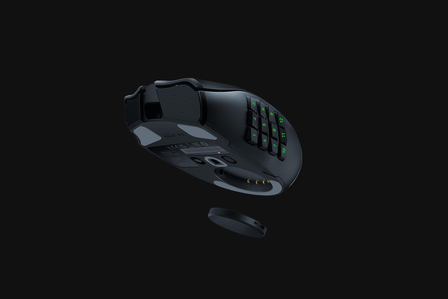 Mouse Razer Naga V2 PRO Connectivity Razer HyperSpeed Wireless (2.4GHz) Bluetooth Wired – Speedflex Cable USB Type C Battery Life Up to 150 hours (on HyperSpeed Wireless) Up to 300 hours (on Bluetooth) RGB Lighting Razer Chroma RGB (Logo, and 12 button side plate) Sensor (RZ01-04400100-R3G1) - imagine 2