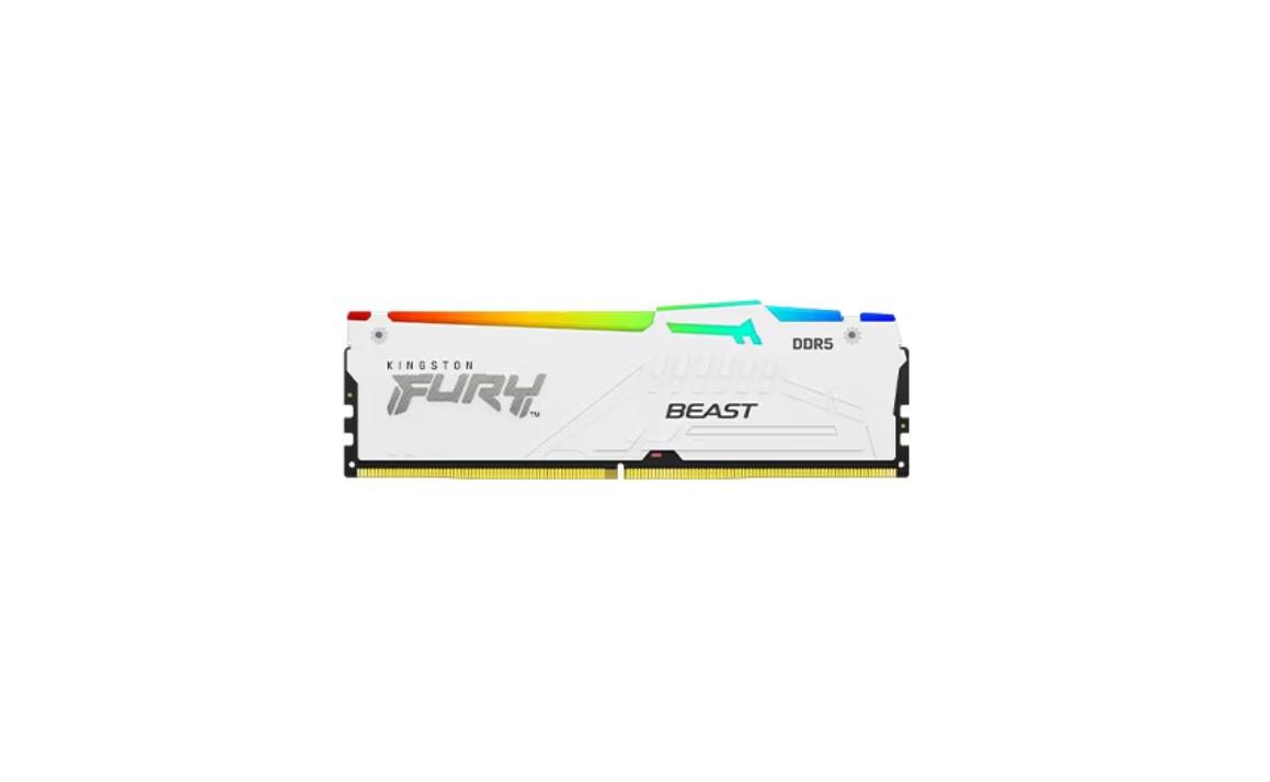 Memorie RAM Kingston DDR5 64GB 5600Mhz CL36 1.35V Dual Channel Kit Fury Beast White RGB EXPO (KF556C36BWEAK2-64)