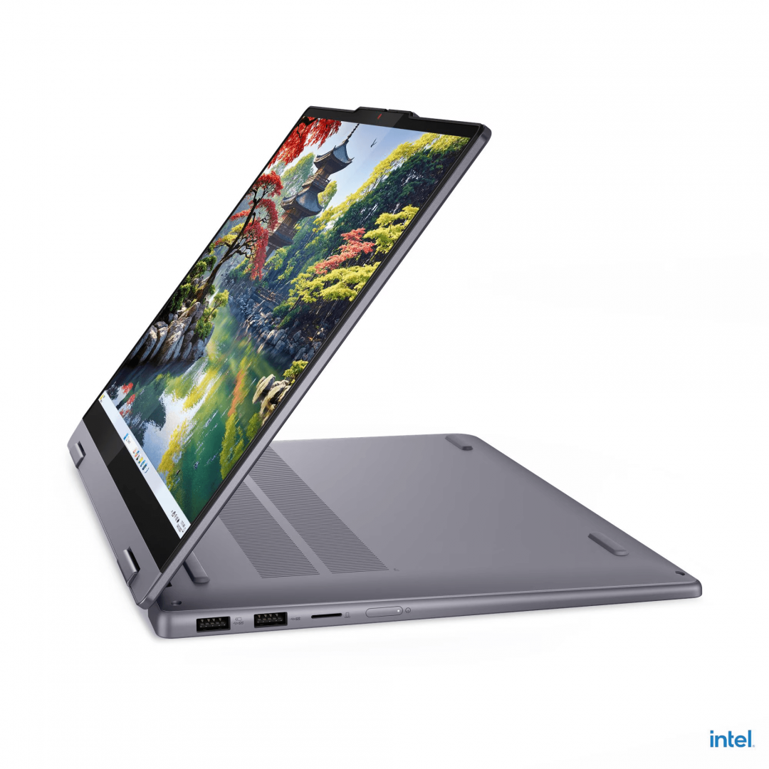 Laptop Lenovo IdeaPad 5 2-in-1 14IAL10, 14" WUXGA (1920x1200) OLED 500nits (peak) / 400nits (typical) Glossy, 100% DCI-P3, 60Hz, TÜV Low Blue Light, DisplayHDR™ True Black 500, Glass, Touch, Intel® Core Ultra 5 225H, 14C (4P + 8E + 2LPE) / 14T, Max Turbo up to 4.9GHz, 18MB, video Integrated Intel® (83KR0027RM) - imagine 12