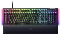 Tastatura mecanica gaming BlackWidow V4 X (Green Switch), layout US, taste ABS, layout US, cu 6 butoane customizabile, negru (RZ03-04700100-R3M1)