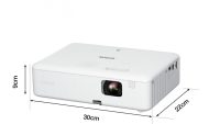 Proiector Epson CO-W01, 3LCD, 3.000 lumeni/ 2.000 Ecomode, WXGA, HD ready, 16:10, lampa 6.000 ore/ 12.000 ore Economy mode, corectie ± 30, zoom 1- 1.35, dimensiune maxima imagine 378", distanta maxima de proiectie 10.4 m, HDMI 1.4, USB 2.0-A, USB 2.0 Type B (Service Only), Kensington lock, boxa 5W (V11HA86040)