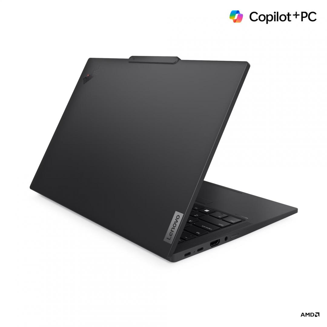 Laptop ThinkPad T14s Gen 6 (AMD); 14" WUXGA (1920x1200) IPS 400nits Anti-glare, 45% NTSC, 60Hz, DBEF5, Touch; AMD Ryzen™ AI 7 PRO 360 (8C / 16T, 2.0 / 5.0GHz, 8MB L2 / 16MB L3); Video Integrated AMD Radeon™ 880M Graphics; RAM 1x 64GB Soldered LPDDR5x-7500; 1TB SSD M.2 2280 PCIe® 4.0x4 Performance (21M1000YRI) - imagine 5