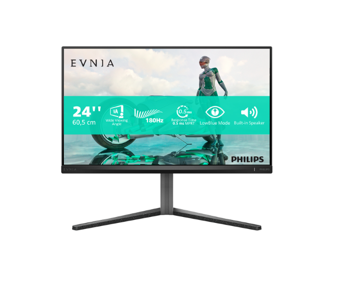 Monitor Philips 23.8" 24M2N3200A/00, Diagonal (inch): 23.8, Diagonal (cm): 60.5, Aspect ratio: 16:9, Panel: IPS, Resolution: 1920x1080, Refresh Rate: 180Hz, Response time GtG: 1ms, Brightness (max): 300 cd/m², Contrast (static) : 1000:1, Contrast (dynamic): 80M:1, Viewing angle: 178°/178°, Color (24M2N3200A/00)
