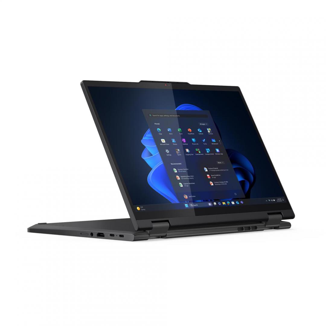 Laptop ThinkPad T14s 2-in-1 Gen 1; 14" WUXGA (1920x1200) IPS 500nits Anti-reflection / Anti-smudge, 100% sRGB, Low Power, Touch; Intel® Core Ultra 7 255U, 12C (2P + 8E + 2LPE) / 14T, Max Turbo up to 5.2GHz, 12MB; Video Integrated Intel® Graphics; RAM 1x 32GB Soldered LPDDR5x-7467; 1TB SSD M.2 2280 (21R3004KRI)