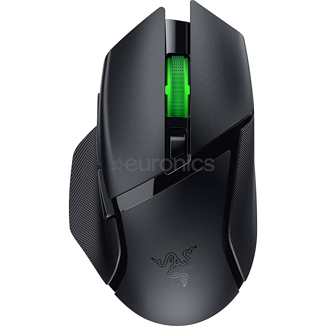 Mouse Razer Basilisk V3 X HyperSpeed, rezolutie 18000 DPI, iluminare RGB Chroma, senzor Razer™ 5G Advanced 18K DPI Optical Sensor, durata de viata baterie pana la 285 ore (hyperspeed), pana la 535 ore (bluetooth), negru (RZ01-04870100-R3G1)