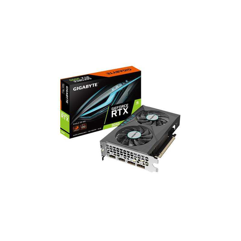 Placa Video Gigabyte GeForce RTX 3050 EAGLE OC 6G GDDR6 96 bit, PCIE 4.0, 2x DP 2x HDMI (GV-N3050EAGLE OC-6GD)