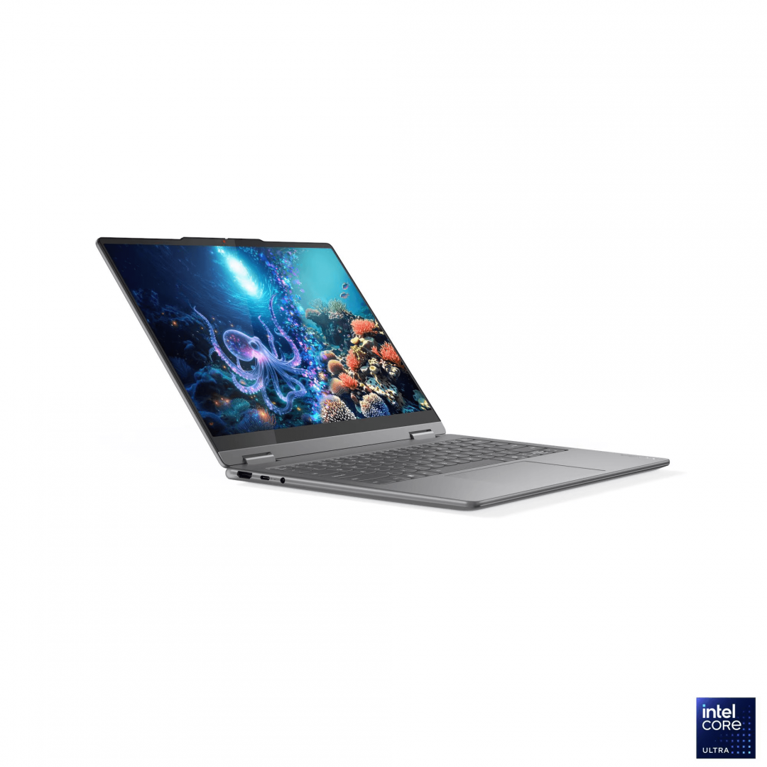 Laptop Lenovo Yoga 7 2-in-1 14ILL10, 14" WUXGA (1920x1200) OLED 600nits (peak) / 400nits (typical) Glossy / Anti-fingerprint, 100% DCI-P3, 60Hz, Dolby Vision®, TÜV Low Blue Light, DisplayHDR™ True Black 500, Glass, Touch, Intel® Core Ultra 7 256V, 8C (4P + 4LPE) / 8T, Max Turbo up to 4.8GHz, 12MB (83JQ00AMRM) - imagine 5